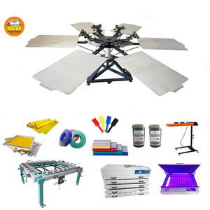 Machine d'impression sérigraphique manuelle rotative pour vêtements textiles 6 couleurs 6 stations <span class=keywords><strong>T</strong></span>-shirt Sac non tissé en vente <span class=keywords><strong>T</strong></span>-shirts - Product Image 1