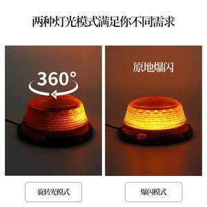 12V Auto Exterior <b>LED</b> Strobe Beacon Roof Suction Cup <b>Magnetic</b> <b>Light</b> Emergency Warning Flashing Safety Lighting Waterproof - Product Image 4