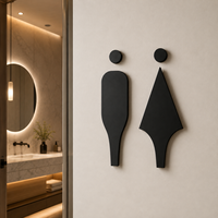 Panneaux de Salle de Bain Muraux Personnalisés Unisexe SIST – Signalétique Braille pour Toilettes, Hommes, Femmes, Lavabos