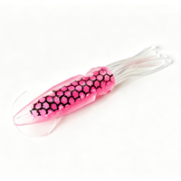 Nouvelle Leurre de pêche en mer Bellance OEM, 12 cm, réaliste, double couche, en PVC souple, imitation calamar, appât lumineux pour seiche en eau de mer