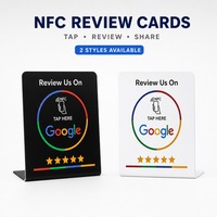Support de menu de table NFC RFID en PVC pour affichage de carte Google Review, couleurs variées, vente en gros