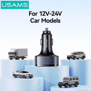 Usams mới nhanh 100W USB Car Charger LED hiển thị kỹ thuật số PPS thông minh sạc nhanh tương thích với <span class=keywords><strong>iPhone</strong></span> loại 2.1A - Product Image 5