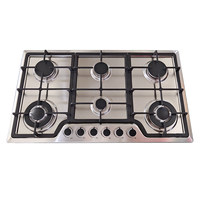 Modèle OEM/ODM de haute qualité, neuf d'usine, avec 6 brûleurs intégrés, équipé d'une cuisinière à gaz en acier inoxydable de 90 centimètres