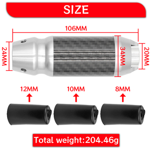 10cm Carbon Fiber <b>Gear</b> Shift <b>Knob</b> Manual Transmission Aluminum Automatic <b>Gear</b> Shift <b>Knob</b> Lever Head Car Accessories - Product Image 6