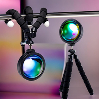 Mise à niveau de l'application Wifi Lampe de projection de coucher de soleil d'automne Lumière de coucher de soleil réglable Projecteur USB Lampe de coucher de soleil Projecteur avec télécommande