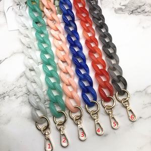 פלסטיק תיק אבזר אקריליק שרף עבה שרשרת קישורים עם הצמד וו עבור טלפון רצועת להחליף תיק ארנק רצועה - Product Image 5