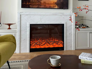 Chimenea Eléctrica Redonda de Madera Decorativa de 110V/240V, Ideal para Hogar y Hotel, con Funcionamiento en Inglés y Buenas Reseñas - Product Image 6