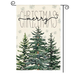 Bandiera da Giardino <span class=keywords><strong>Buon</strong></span> Natale 12x18 Pollici, Albero di Natale Bifacciale per Esterno, Bandiera Decorativa Festiva Invernale per Cortile - Product Image 1