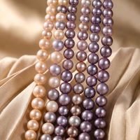 Vente en gros de perles d'eau douce rondes de 11-12 mm, perles Edison, couleur bonbon naturelle mélangée, pour la fabrication de bijoux