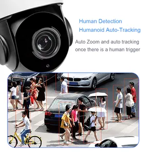 20X Zoom ottico cablato IP telecamera di sicurezza CCTV Auto Motion Tracking 5MP rete PTZ Dome Camera con visione notturna 60M IR