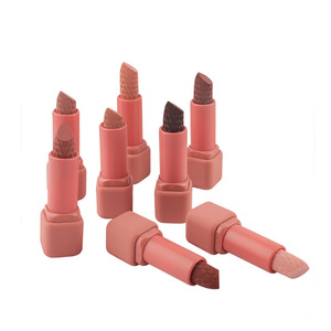 Nuevo patrón tallado de larga duración brillo de labios sólido Color desnudo mate Rosa borrador tubo lápiz <span class=keywords><strong>labial</strong></span> pigmento - Product Image 5