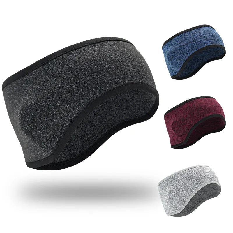 Уличные ветрозащитные флисовые эластичные наушники впитывающие влагу повязки для лыжного спорта бега широкий тюрбан Теплая Зимняя повязка на голову