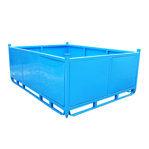 <span class=keywords><strong>Cage</strong></span> de stockage en métal de <span class=keywords><strong>cage</strong></span> de boîte de palette en acier 1-2T empilable et pliable résistante - Product Image 5