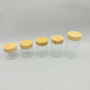 Envases Redondos <span class=keywords><strong>de</strong></span> Bambú <span class=keywords><strong>de</strong></span> 90 ml, Frascos <span class=keywords><strong>de</strong></span> Vidrio Cosméticos Vacíos, Fabricante YMP HM-096 con Tapa <span class=keywords><strong>de</strong></span> Bambú - Product Image 2