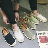 Espadrilles décontractées légères en toile respirante avec semelle en paille pour l'hiver et l'été, idéales pour la marche, modèle Lazy Fit