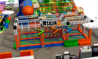 Rish nouvelle conception aire de jeux intérieure personnalisée avec grand toboggan équipement de trampoline extérieur intérieur