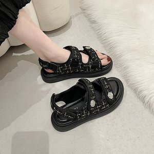 Sandali Estivi Casual da <span class=keywords><strong>Donna</strong></span> 2022 <span class=keywords><strong>con</strong></span> Velcro, Comodi, in Gomma, <span class=keywords><strong>con</strong></span> Cinturino Slip-On, per la Spiaggia - Vendita all'Ingrosso - Product Image 4