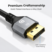 Câble DP 1.4 8K, câble 32,4 Gbps HDR 60 Hz, câble de jeu 4K 120 Hz pour moniteur PC GPU, fabricant OEM