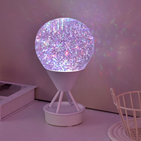 Nouvelles lampes de table à LED RGB scintillantes au design unique, avec abat-jour en forme de tour d'eau, pour une ambiance de chambre éblouissante et une lumière nocturne.