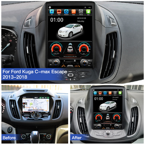 วิทยุติดรถยนต์ Android14สำหรับ FORD KUGA C-MAX Escape 2013-2018เครื่องเล่นนำทางหน้าจอ Tesla CarPlay มัลติมีเดีย BT Auto 2 DIN DSP 4G - Product Image 4