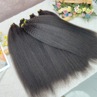 Extensions de cheveux humains vierges brésiliens de qualité supérieure, grade 12A, double tirage, sans perte, invisibles, texture Kinky Straight