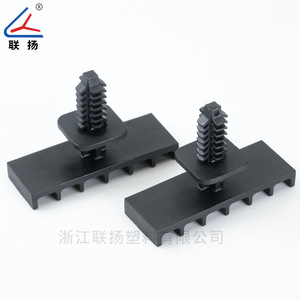 Clip en nylon noir en forme d'arbre, coussinet tampon réglable pour interstices intérieurs automobiles, hauteur 28,8 mm, conforme RoHS - Product Image 4