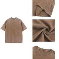 T-shirt à manches courtes et col rond pour homme, style jeune, imprimé, design uni, tissu en polyester et coton tissé, poids 200 grammes
