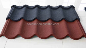 Tuiles enduites de métal en pierre de sécurité sismique facile à installer Feuille de toiture enduite de pierre colorée pour chambre - Product Image 3