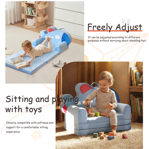 Sofá Infantil <span class=keywords><strong>Plegable</strong></span> de <span class=keywords><strong>Espuma</strong></span> Ultrasuave con Diseño de Dibujos Animados, Sofá <span class=keywords><strong>Cama</strong></span> Convertible para Niños y Niñas - Product Image 2