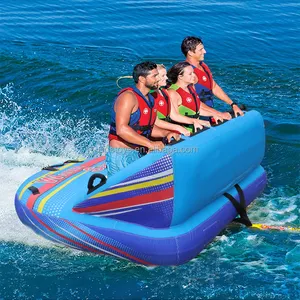 FDS Novo Sofá rebocável de 4 pessoas para barcos, barco rebocável inflável para esportes aquáticos para adultos