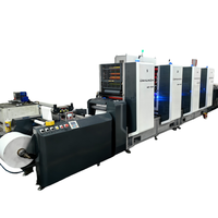 Machine d'impression offset à plaques PS 4-6 couleurs haute vitesse, imprimante UV LED, machine d'impression intermittente rouleau à rouleau