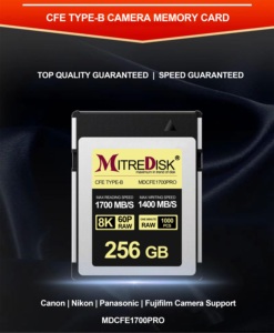Mitredisk Compact <b>Flash</b> Memory Card Type B 1700MB/s Super Speed Video <b>Camera</b> Professional 4K 8K 1TB/2TB Plastic - Product Image 4