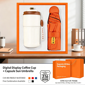 Regalos Promocionales Empresariales, Nuevos Productos 2026, Set de Regalo Corporativo, Taza de Café y Paraguas de Metal Personalizados, con Logotipo Imprimible - Product Image 4