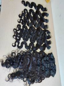 Extensiones de cabello virgen vietnamita de onda de cuerpo negro Natural de alta calidad cinta sin procesar con hermosa cutícula - Product Image 4