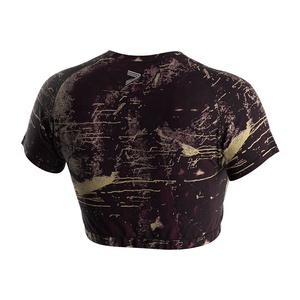 T-shirt Crop Aderente da <span class=keywords><strong>Donna</strong></span> Minimalista 165GSM in Tessuto Leggero Anti-odore con Cuciture Rinforzate per HIIT, CrossFit, Danza - Product Image 4