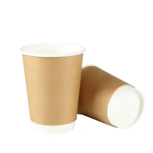 पर्यावरण के अनुकूल कागज कॉफी कप ढक्कन के साथ कस्टम मुद्रित डिस्पोजेबल पेपर कप
