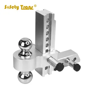 Montaje de bola de enganche de remolque ajustable, receptor de 2,5 "O 2" con 2 pestillos y cerraduras, de 6 a 8 pulgadas