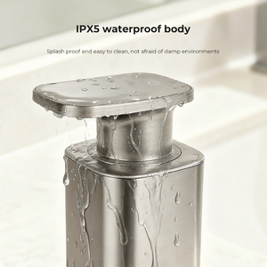 Distributeur de savon en acier inoxydable, distributeur de savon mural pour salle de bain, distributeur de savon automatique 450 ml - Product Image 3