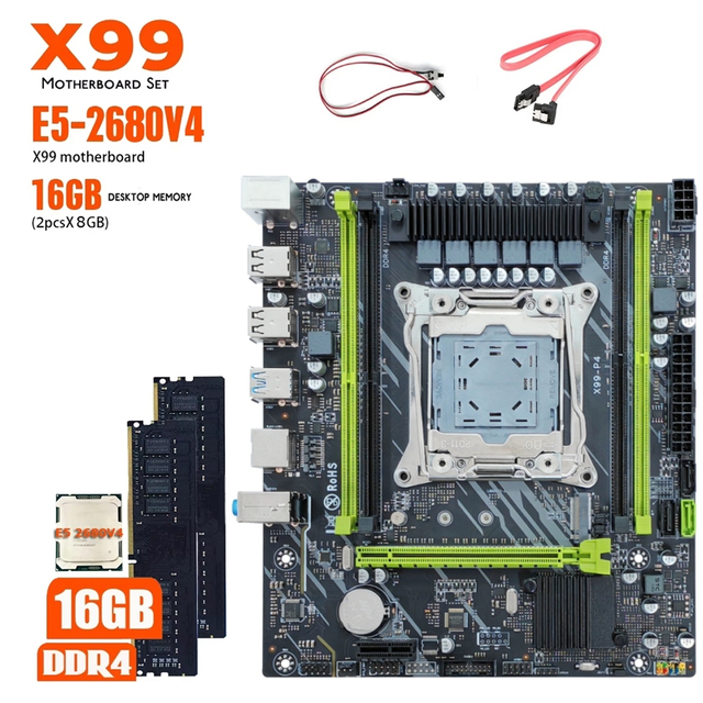 X99 Motherboard DDR4 PC LGA 2011-3 Motherboard for Desktop Gaming PC X99 Chipset Motherboard P4 Mainboard
