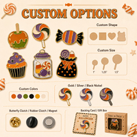 Schmetterlingsverschluss mit individuellem Logo-Design, Halloween-Süßigkeiten, Hart- und Weichemaille-Metallbroschen, Anstecknadeln für Geschenke, Einzelhandel, Events und Werbeaktionen