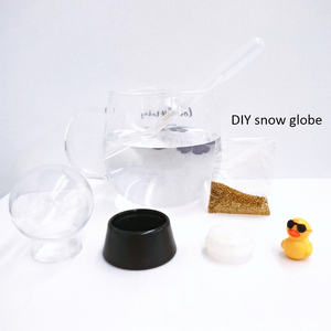Produit phare en gros : Dôme de boule à neige en verre vide en forme de canard, en feutre, pour créations en résine avec paillettes DIY - Product Image 1