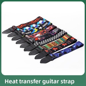Correas gruesas para <span class=keywords><strong>guitarra</strong></span> folk, impresión por transferencia térmica, hechas de mezcla de poliéster y algodón, universalmente compatibles - Product Image 2