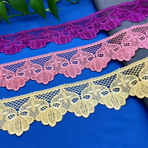 गर्म निर्माताओं थोक गृह कपड़ा ट्रिमिंग एक्सेसरीज कपड़े के लिए पॉलिएस्टर कढ़ाई फीता कपड़े - Product Image 4