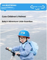 Casco de seguridad para niños Xunting para patinaje sobre ruedas y montar Material ABS transpirable redondo ovalado bonito diseño para niñas y niños