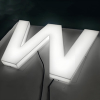 Enseignes en lettres 3D personnalisées avec éclairage LED, éclairage trilatéral, transformateur et télécommande pour bâtiments, magasins, bars, arrêts de bus