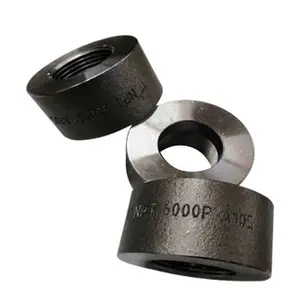 Carbon Staal Npt A105 2 1/2 Inch Gesmeed Bsp Schroefdraad Half Koppeling Schroefdraad 1/2 Npt Api Pijp Half Koppeling