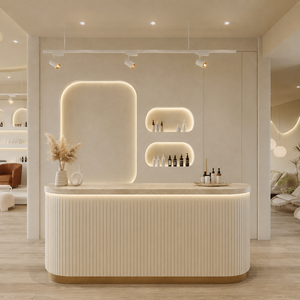 Conjunto de Muebles Modernos para Salón de Uñas, Diseño Interior Personalizado para Salón de Belleza, Muebles para Manicura y Pedicura para Spa de Uñas - Product Image 2