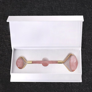 ชุดลูกกลิ้งหินควอตซ์และกัวซาลูกกลิ้งนวดหน้าทำจากหยกและโรสควอตซ์ - Product Image 2