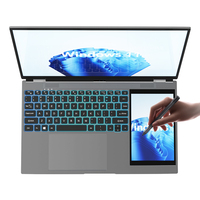 Laptop Edukasi Metal Berkualitas Tinggi Multi Intel N95 Layar Ganda 15.6 + 7 Inci Layar Sentuh 16GB DDR4 1TB SSD Windows 11 Pro