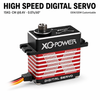 Servomoteur sans noyau XQ-S8215D 15kg, étanche, haute vitesse, numérique, engrenage en acier inoxydable, boîtier en aluminium, 8.4V, pour hélicoptère RC